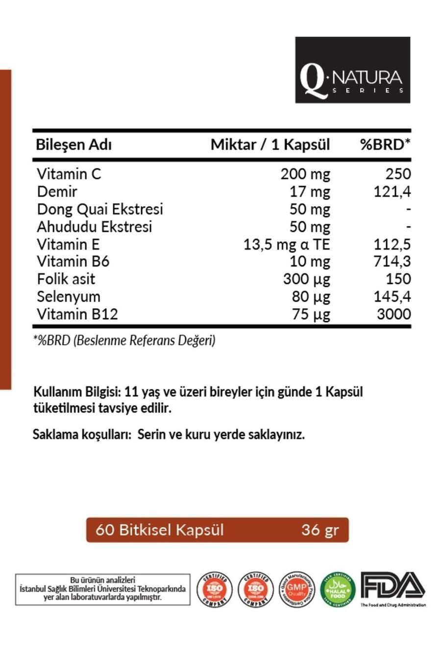 Demir Bisglisinat Iron 60 Bitkisel Kapsül görseli 2